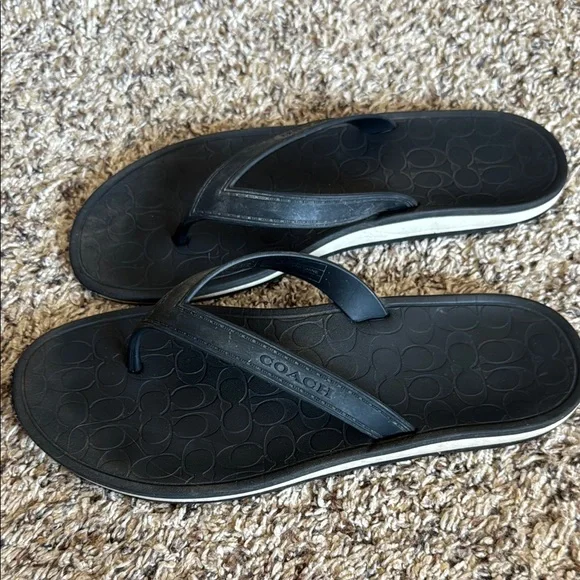 Coach Black Flip Flops - Picture 2 of 5